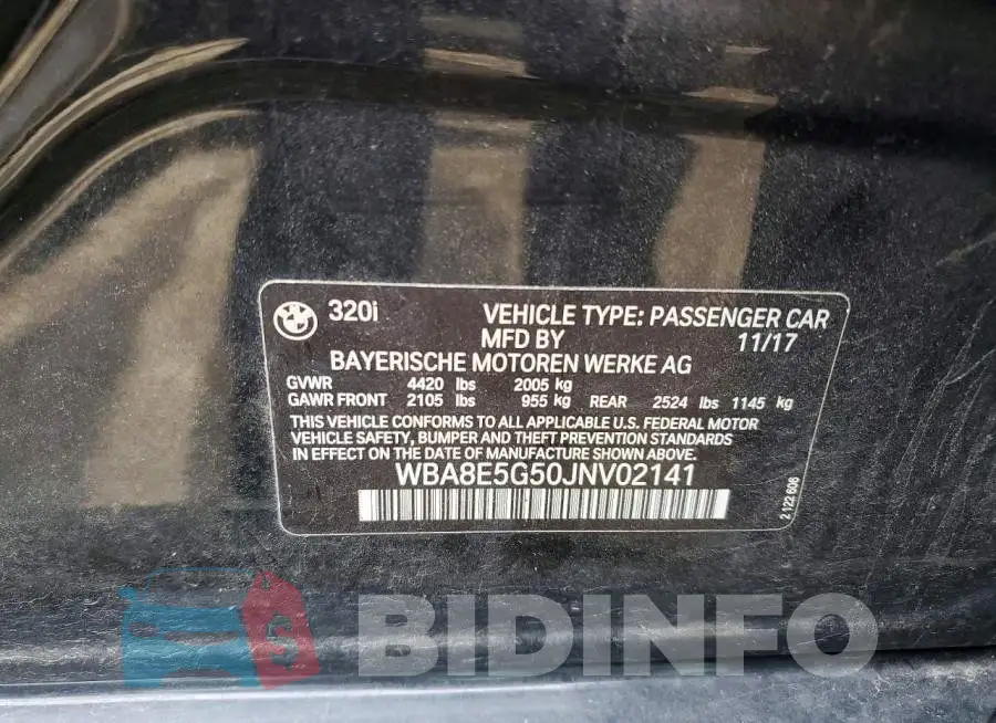 WBA8E5G50JNV02141 Photo# 12