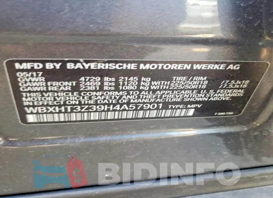 WBXHT3Z39H4A57901 Photo# 13