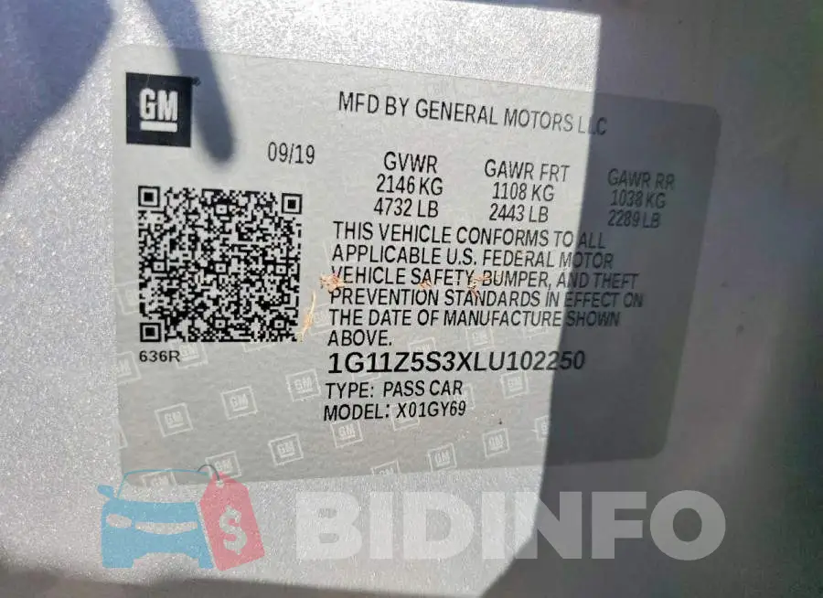 1G11Z5S3XLU102250 Photo# 12