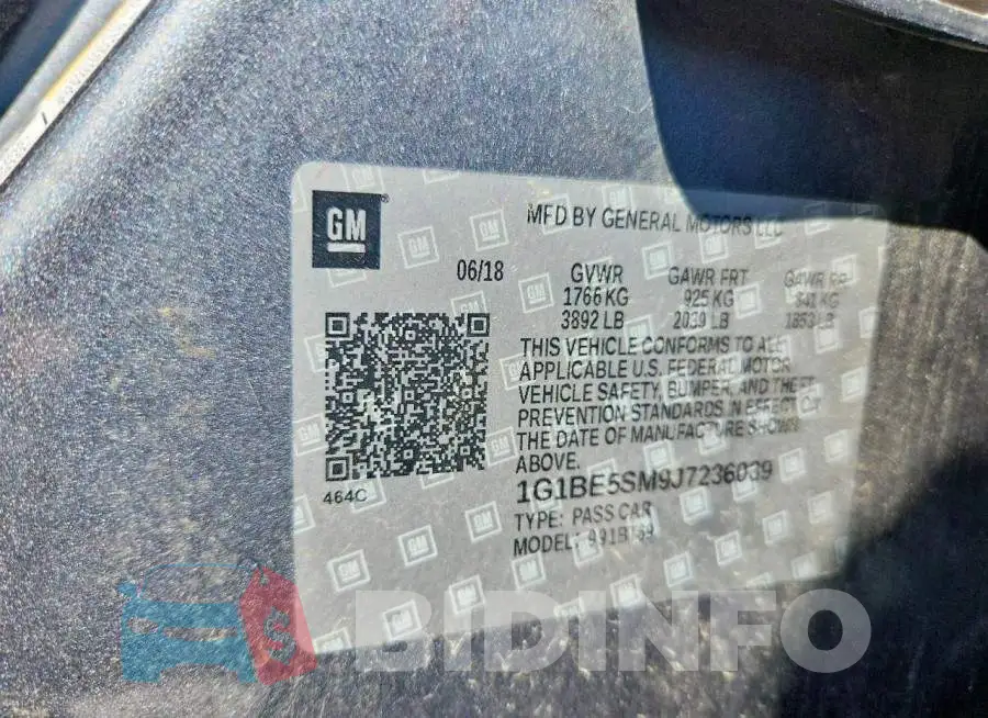 1G1BE5SM9J7236039 Photo# 12
