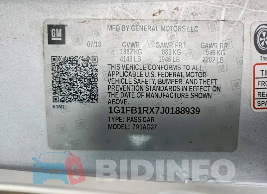 1G1FB1RX7J0188939 Photo# 12