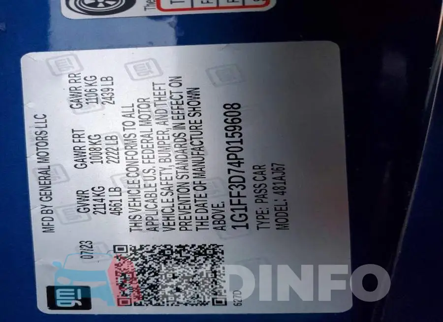 1G1FF3D74P0159608 Photo# 12
