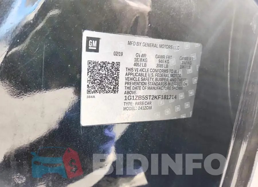 1G1ZB5ST2KF181214 Photo# 13