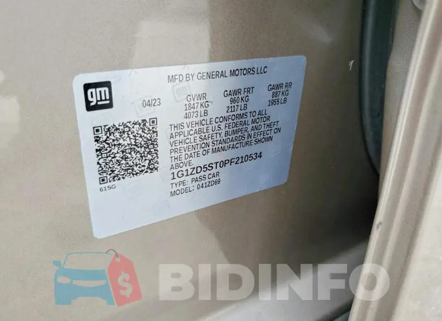 1G1ZD5ST0PF210534 Photo# 12
