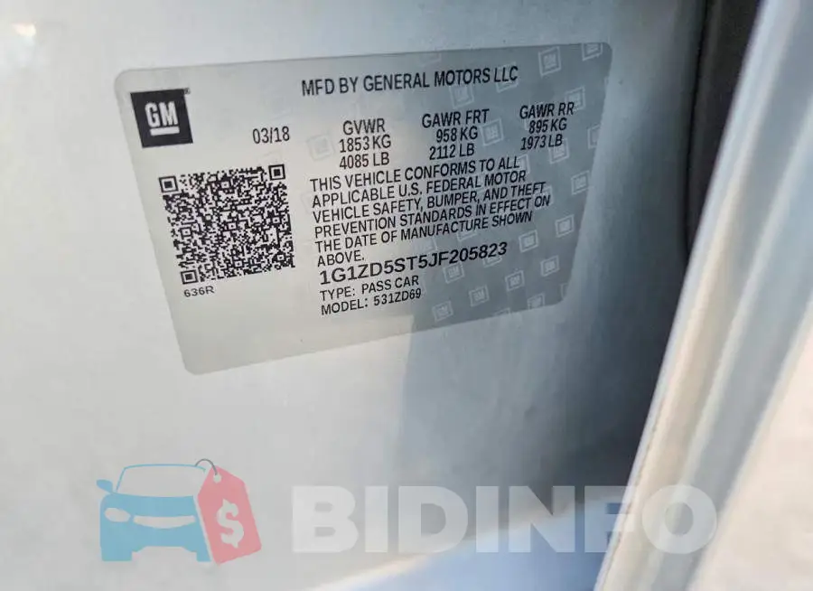 1G1ZD5ST5JF205823 Photo# 12