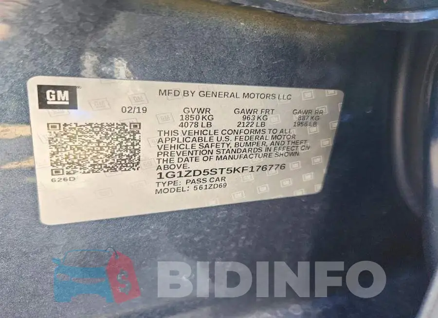 1G1ZD5ST5KF176776 Photo# 12