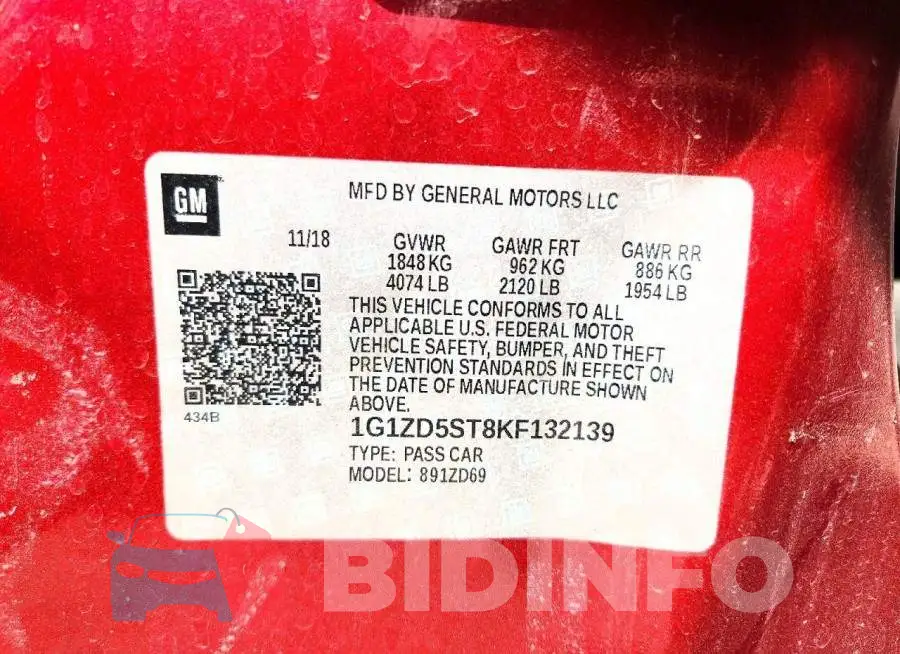 1G1ZD5ST8KF132139 Photo# 12