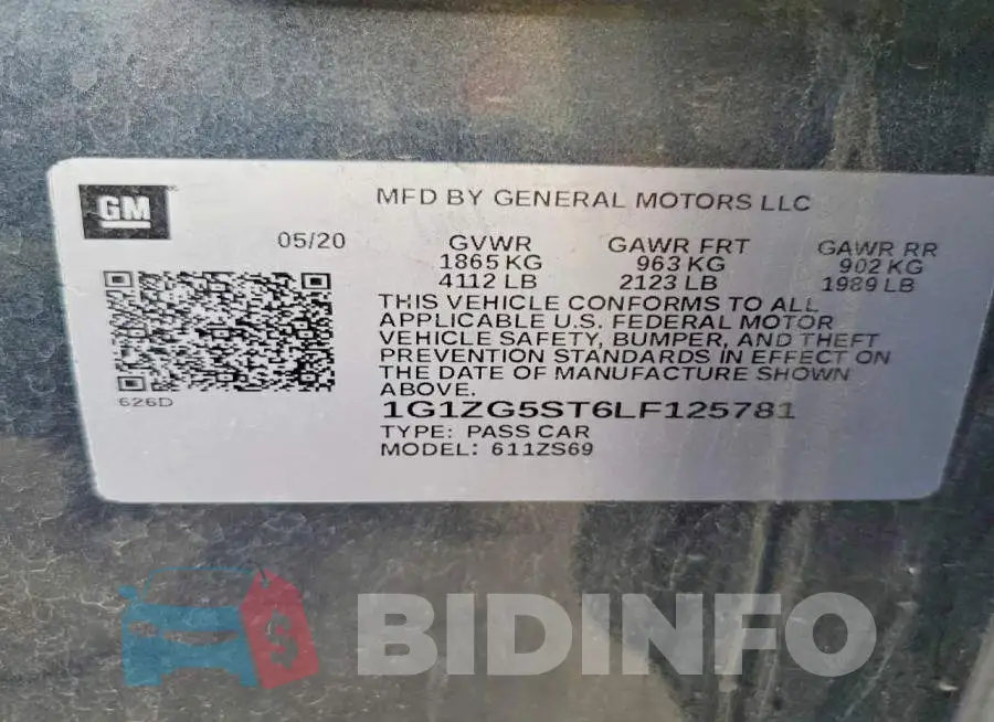 1G1ZG5ST6LF125781 Photo# 12