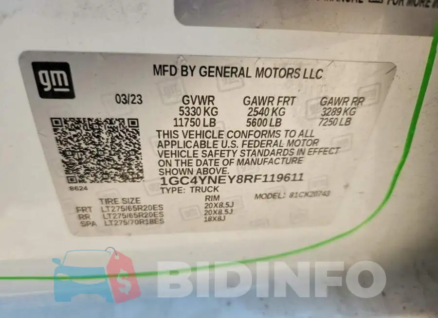 1GC4YNEY8RF119611 Photo# 12