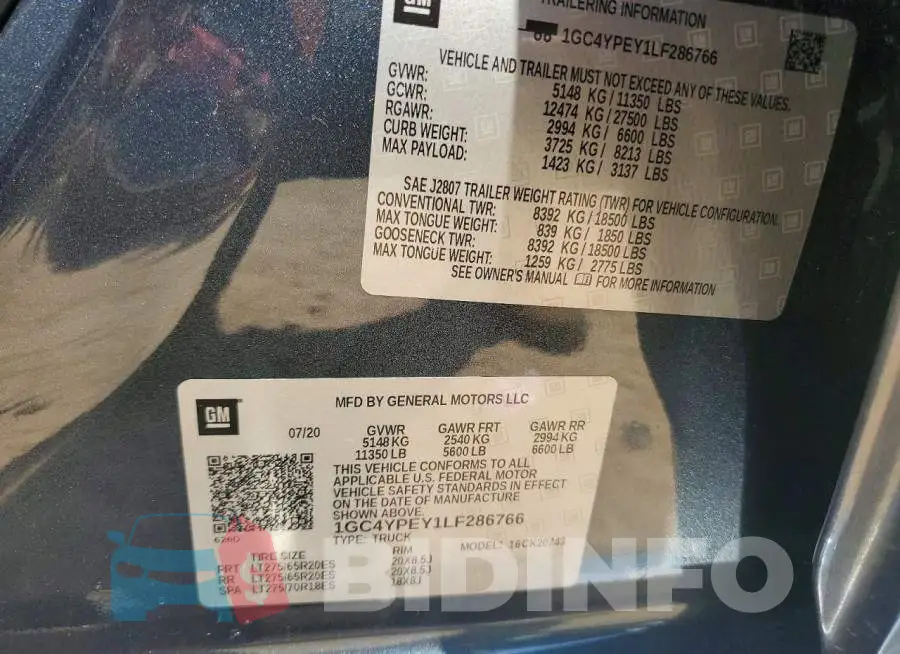 1GC4YPEY1LF286766 Photo# 12