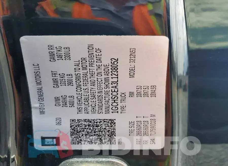1GCHSCEA3L1238052 Photo# 12