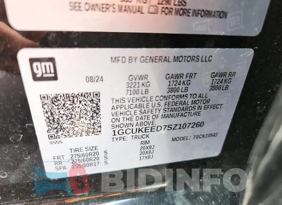 1GCUKEED7SZ107260 Photo# 12