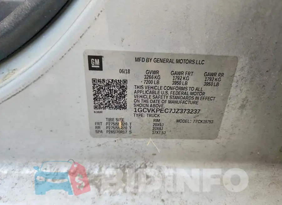 1GCVKPEC7JZ373237 Photo# 12