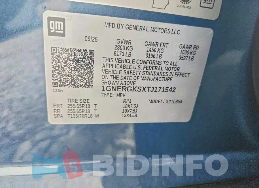 1GNERGKSXTJ171542 Photo# 13