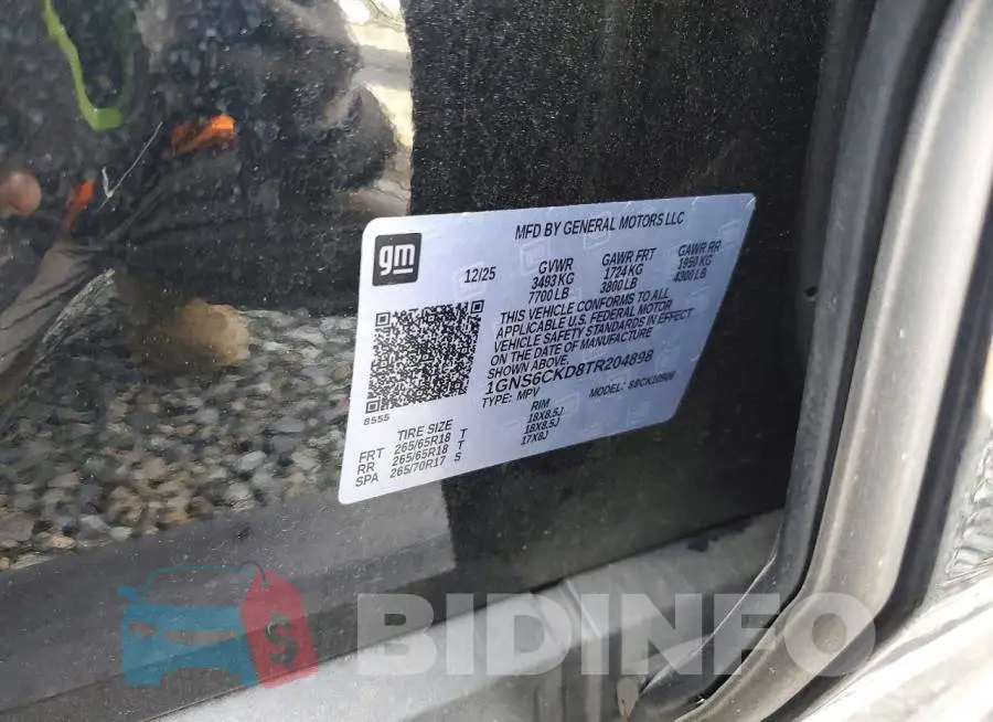 1GNS6CKD8TR204898 Photo# 13