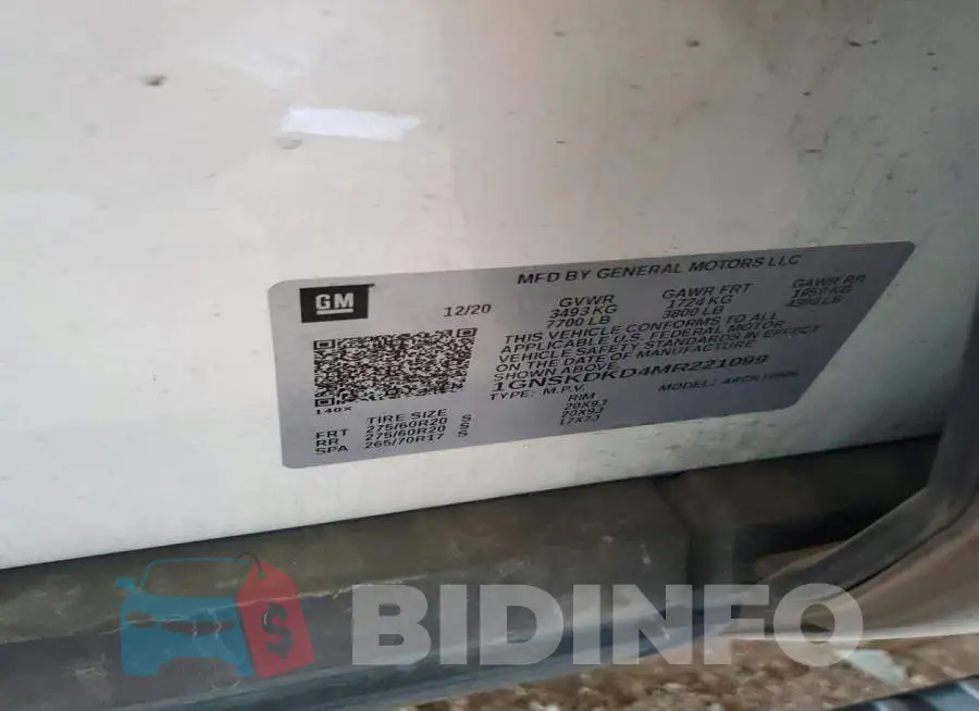 1GNSKDKD4MR221099 Photo# 13