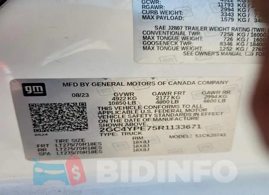 2GC4YPE75R1133671 Photo# 12