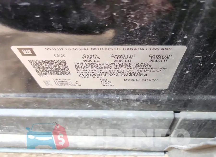 2GNAX5EV5L6241864 Photo# 13