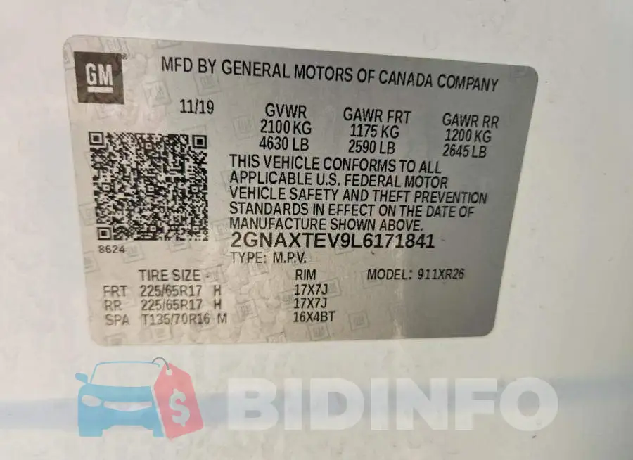 2GNAXTEV9L6171841 Photo# 13