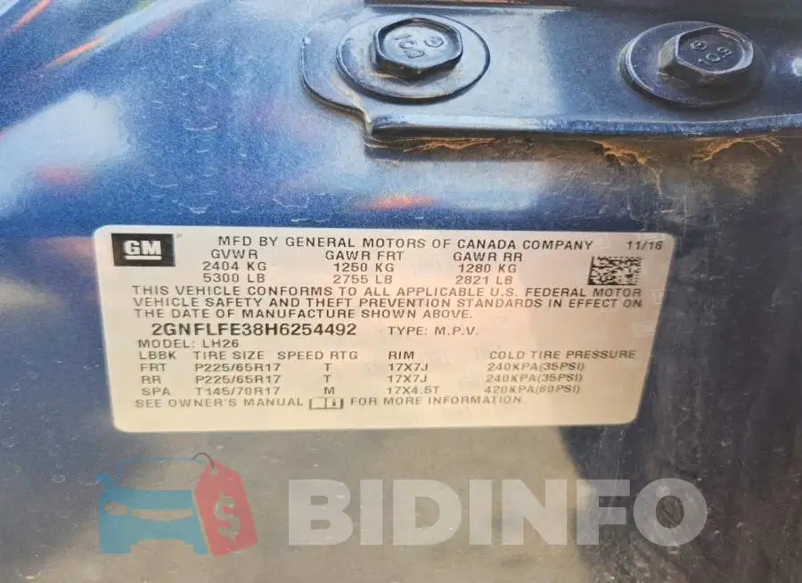2GNFLFE38H6254492 Photo# 12