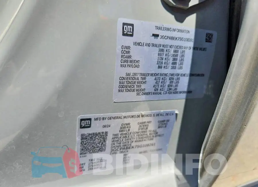 3GCPABEK7SG108261 Photo# 12