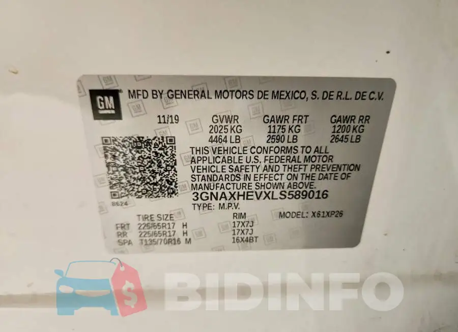 3GNAXHEVXLS589016 Photo# 13