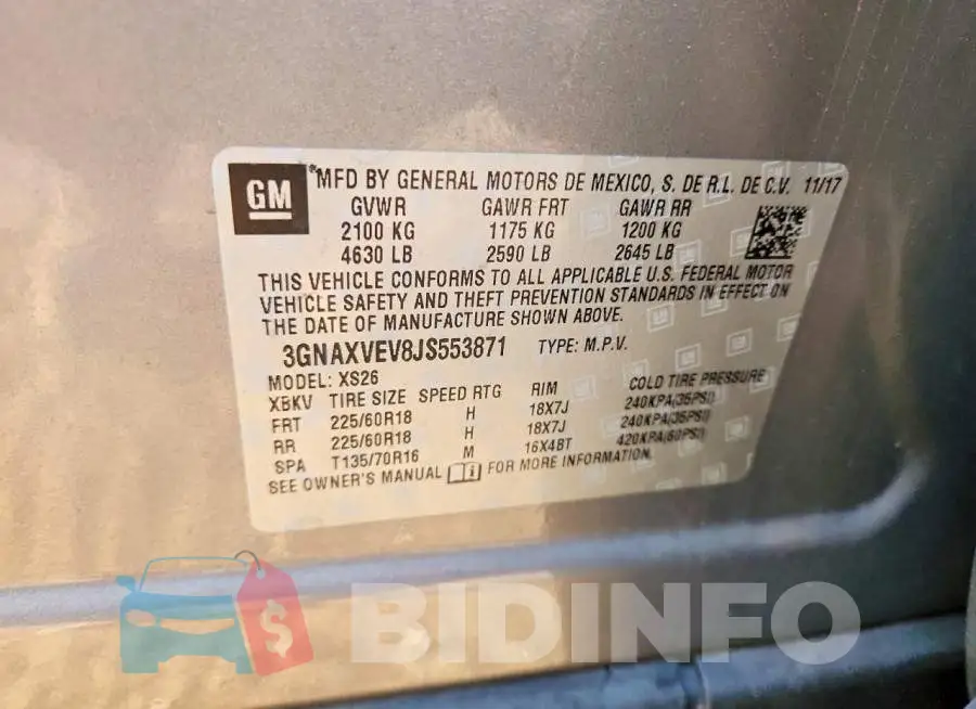3GNAXVEV8JS553871 Photo# 13