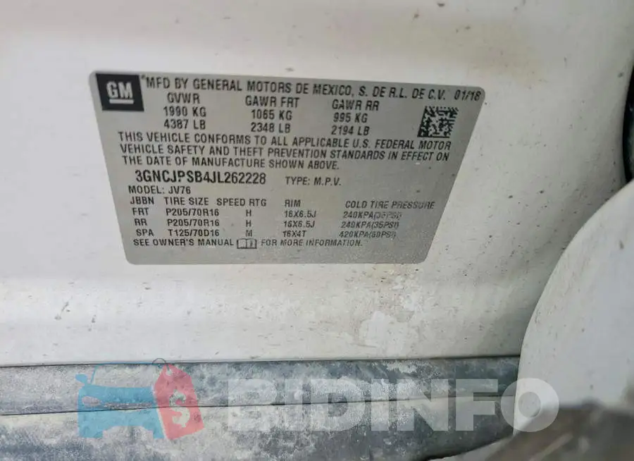 3GNCJPSB4JL262228 Photo# 13