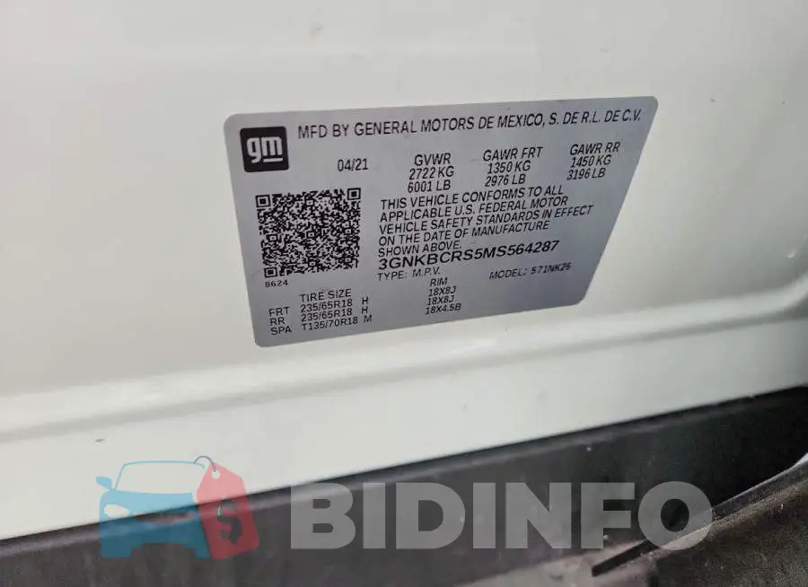3GNKBCRS5MS564287 Photo# 13