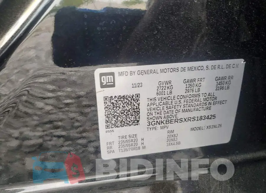 3GNKBERSXRS183425 Photo# 13