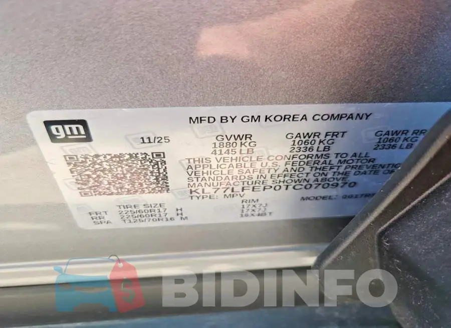 KL77LFEP0TC070970 Photo# 13