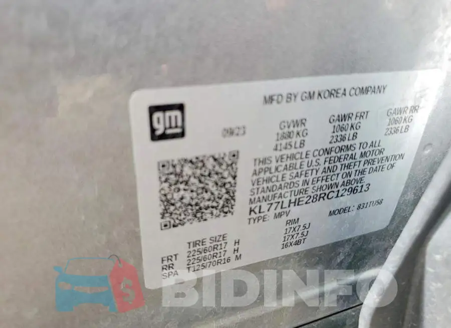 KL77LHE28RC129613 Photo# 13