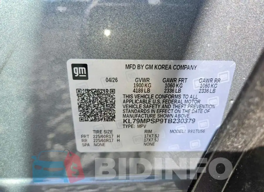 KL79MPSP9TB230379 Photo# 13