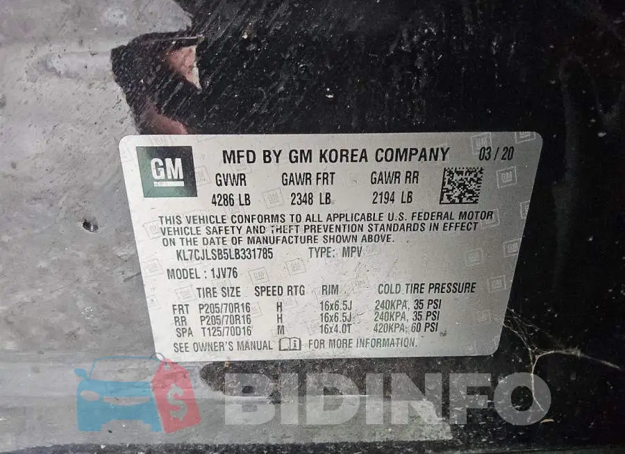 KL7CJLSB5LB331785 Photo# 13