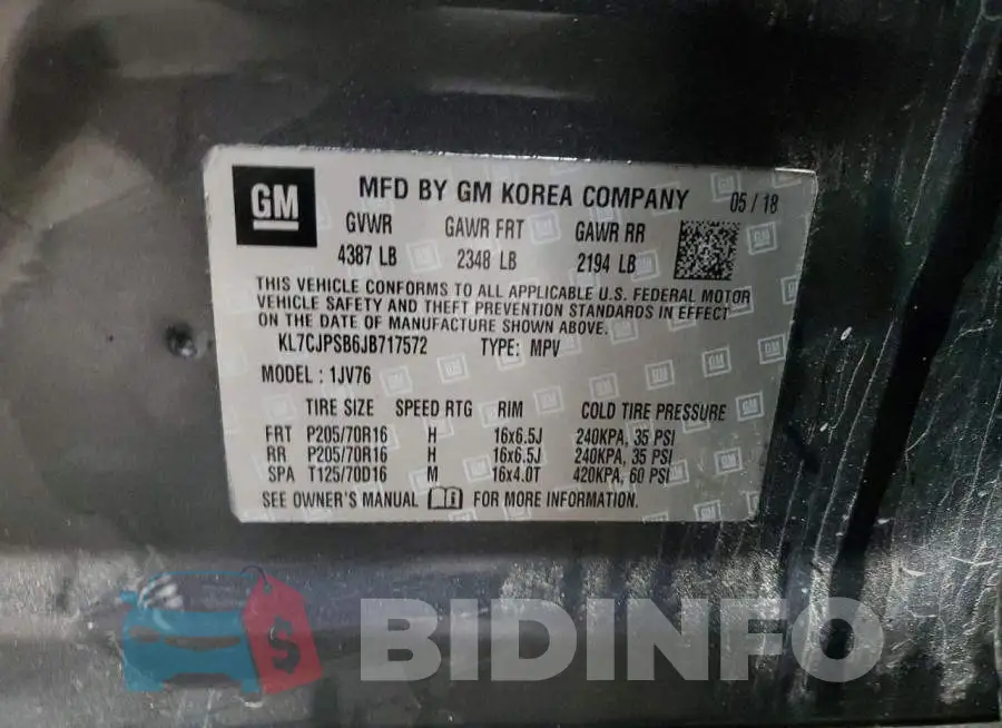 KL7CJPSB6JB717572 Photo# 14