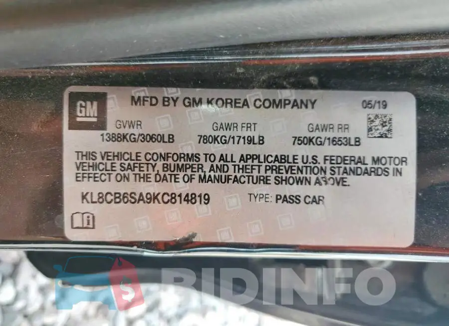 KL8CB6SA9KC814819 Photo# 12