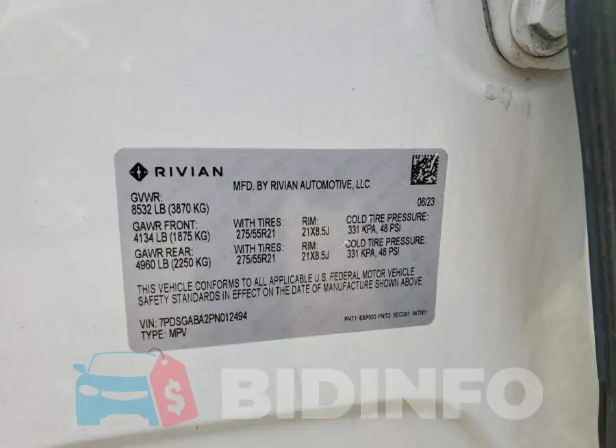 7PDSGABA2PN012494 Photo# 14