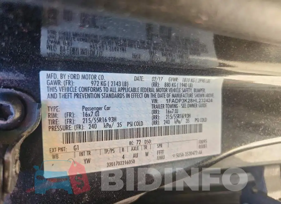 1FADP3K28HL232424 Photo# 12