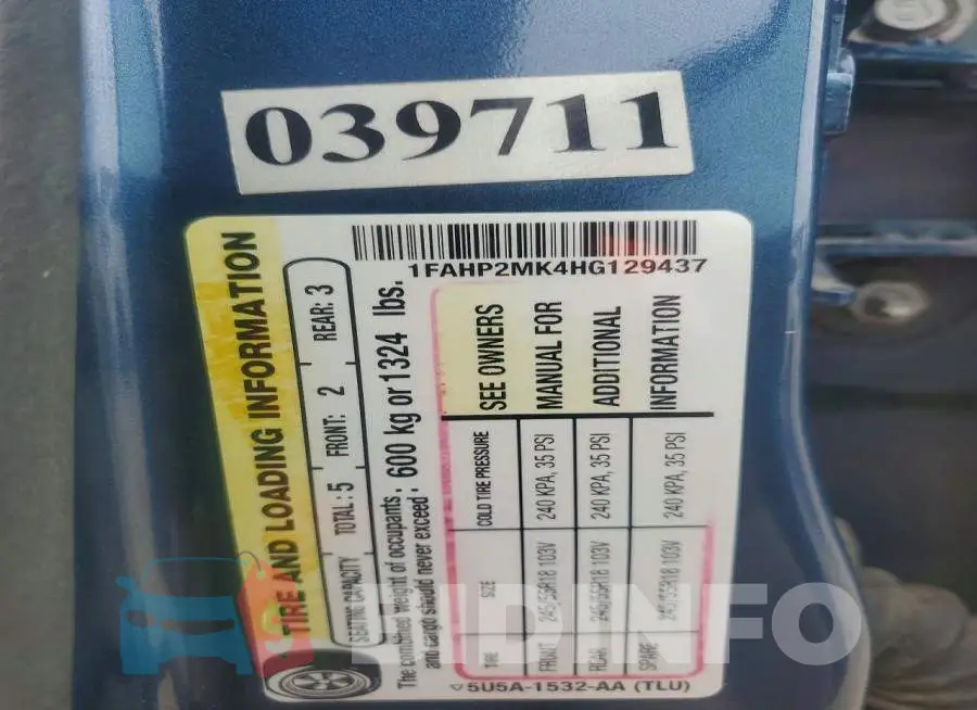 1FAHP2MK4HG129437 Photo# 12
