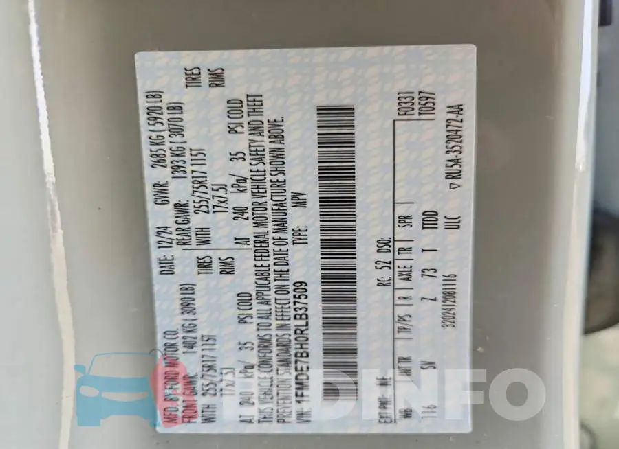 1FMDE7BH0RLB37509 Photo# 12