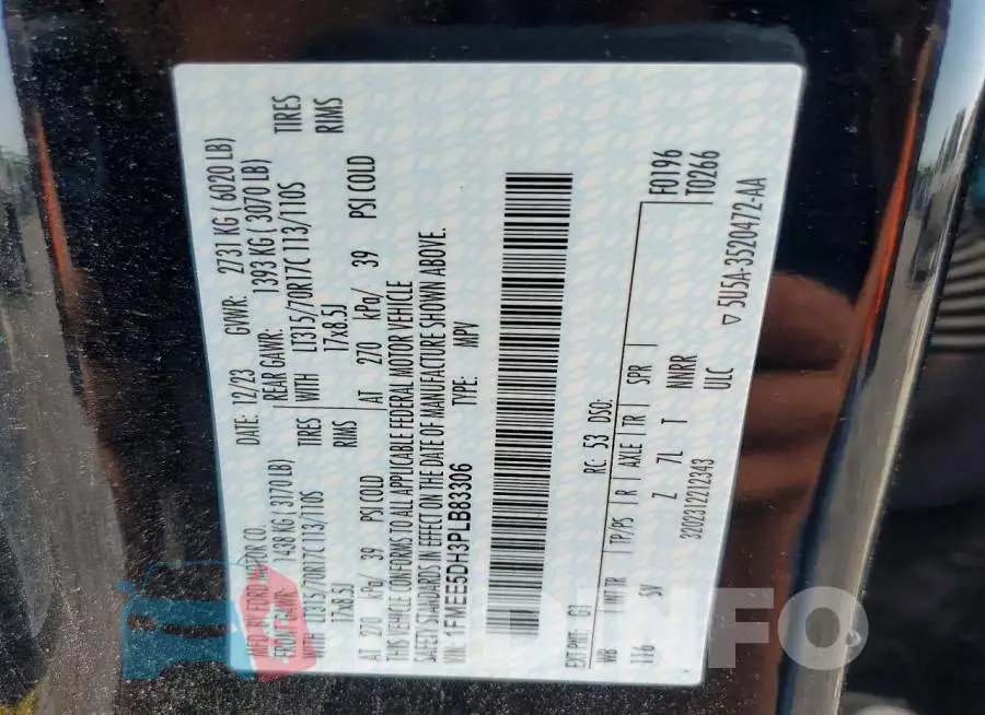 1FMEE5DH3PLB83306 Photo# 13