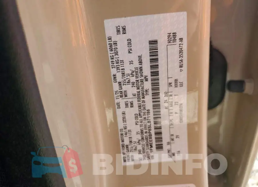 1FMEE8BP8SLB71186 Photo# 12