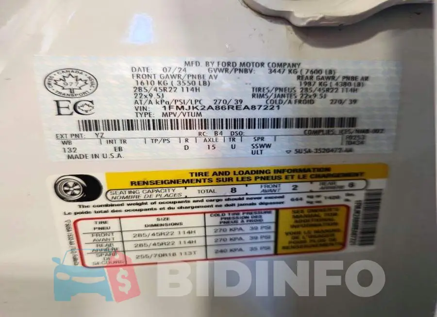 1FMJK2A86REA87221 Photo# 13