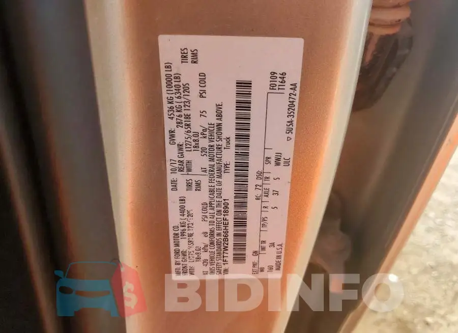 1FT7W2B66HEF18901 Photo# 12