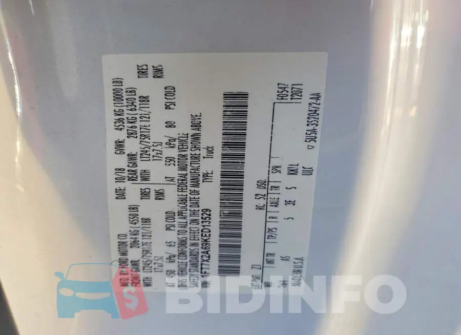 1FT7X2A69KED13529 Photo# 12