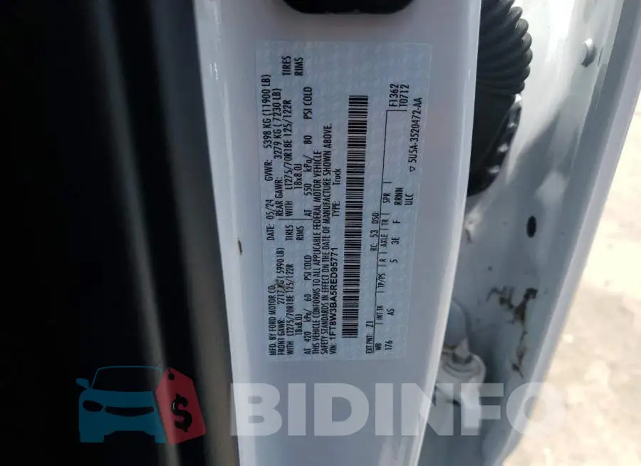 1FT8W3BA5RED95771 Photo# 12