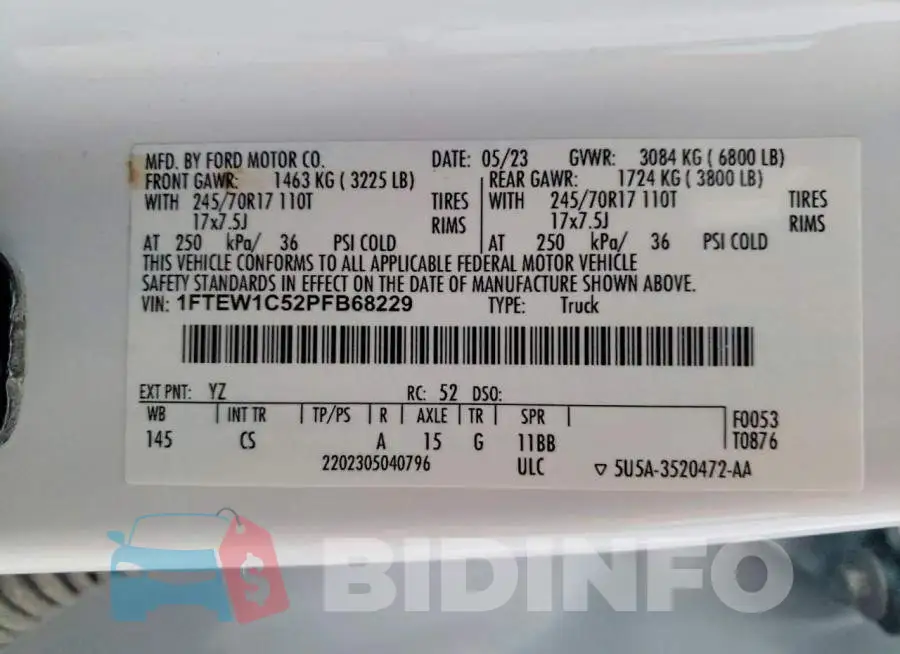 1FTEW1C52PFB68229 Photo# 12