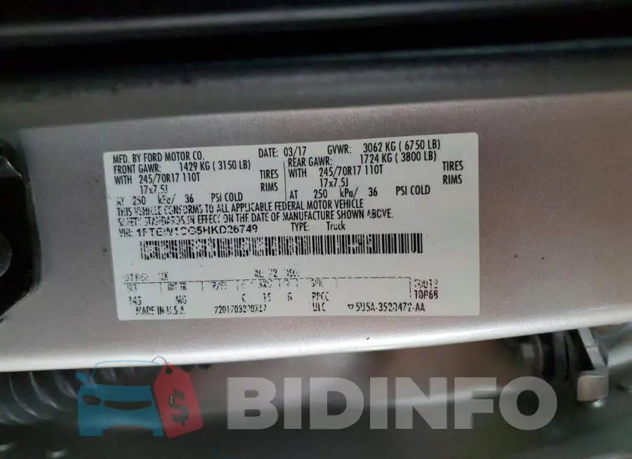 1FTEW1CG5HKD26749 Photo# 12