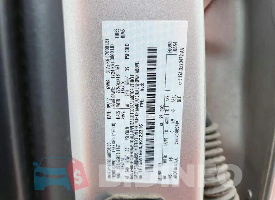 1FTEW1E50JKC22316 Photo# 12