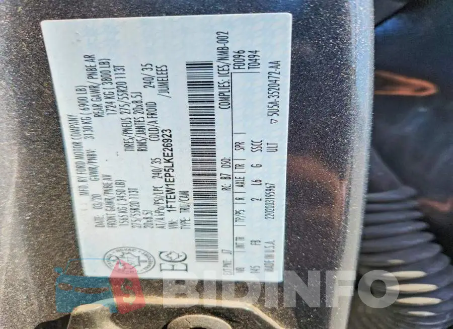 1FTEW1EP5LKE26923 Photo# 12